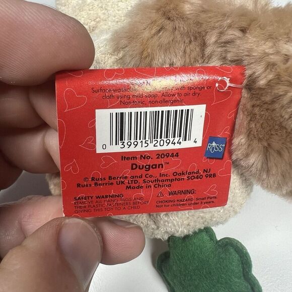 Russ Luv Pets Dugan Dog Shamrock Clover St. Patrick's Day Mini Plush NWT - Picture 8 of 9